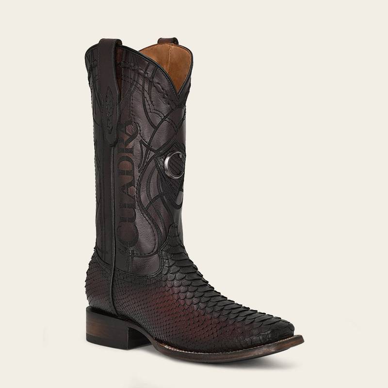 Bota rodeo en piel genuina de pitón para caballero product image